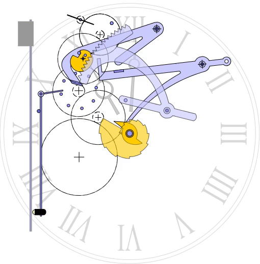 Still image: rack striking mechanism